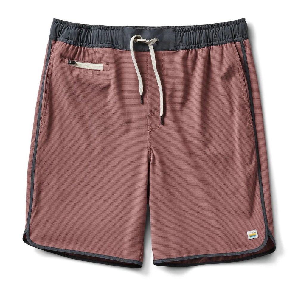 Vuori Banks Short Men's Marsala Slub Stripe